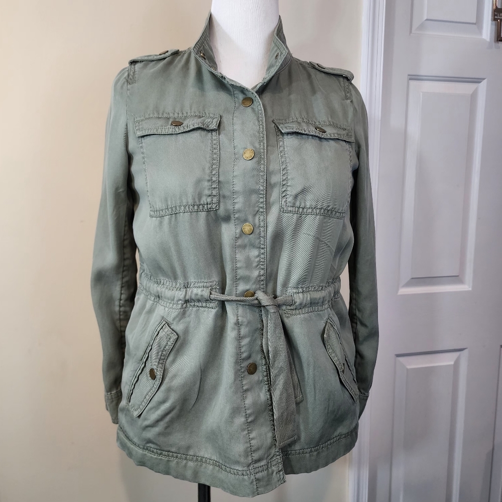 Loft Drawstring Utility Jacket Size Small Petite - image 3